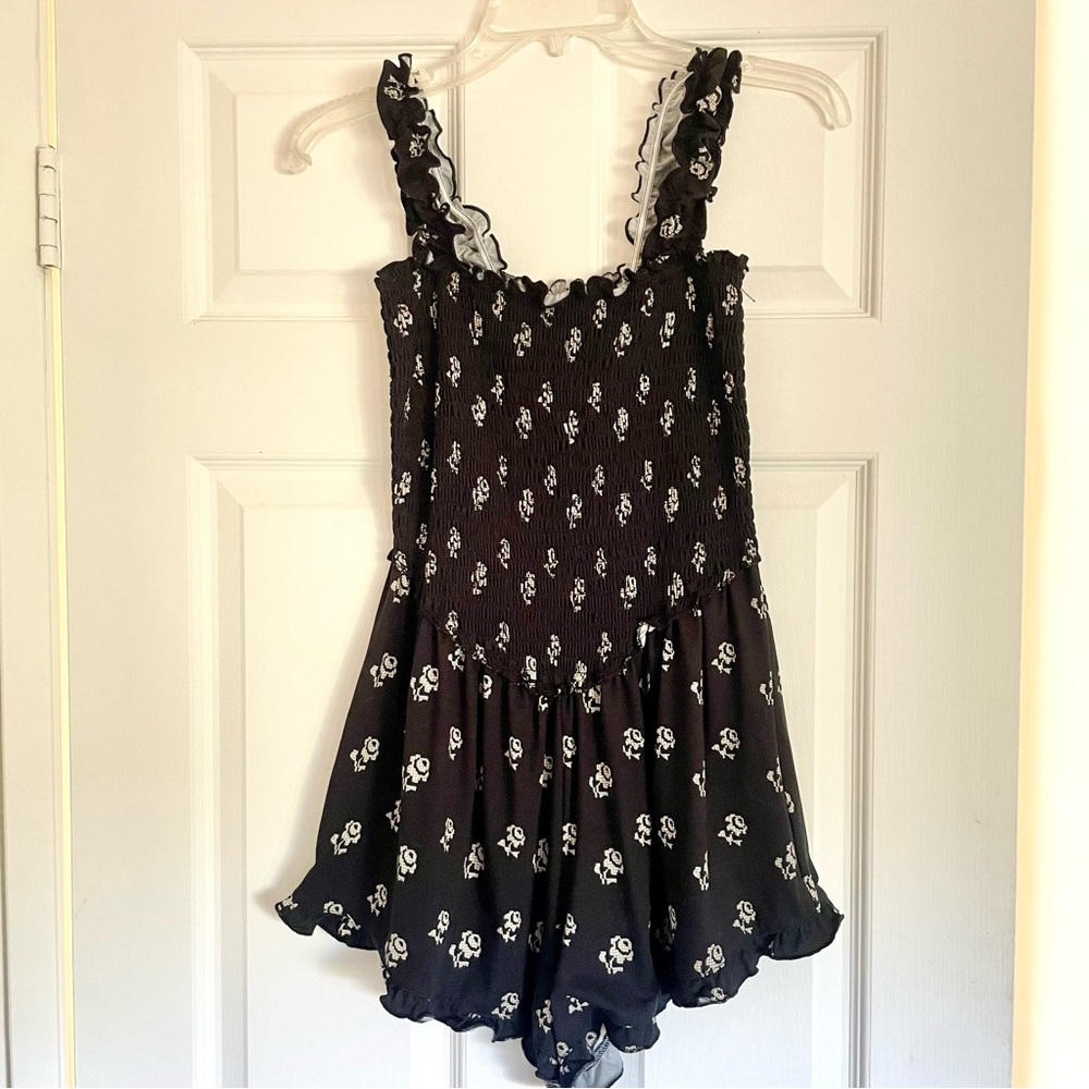 Urban Outfitters Floral Motif Smocked Romper